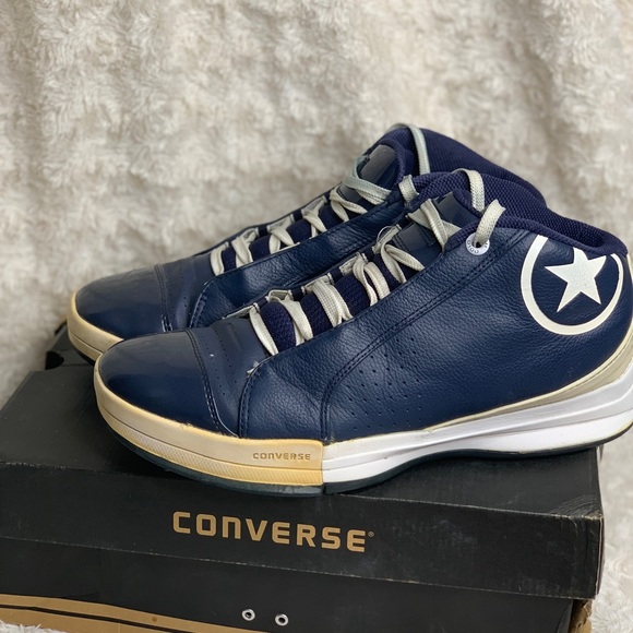 Vintage Style Mens Navy Blue Converse 